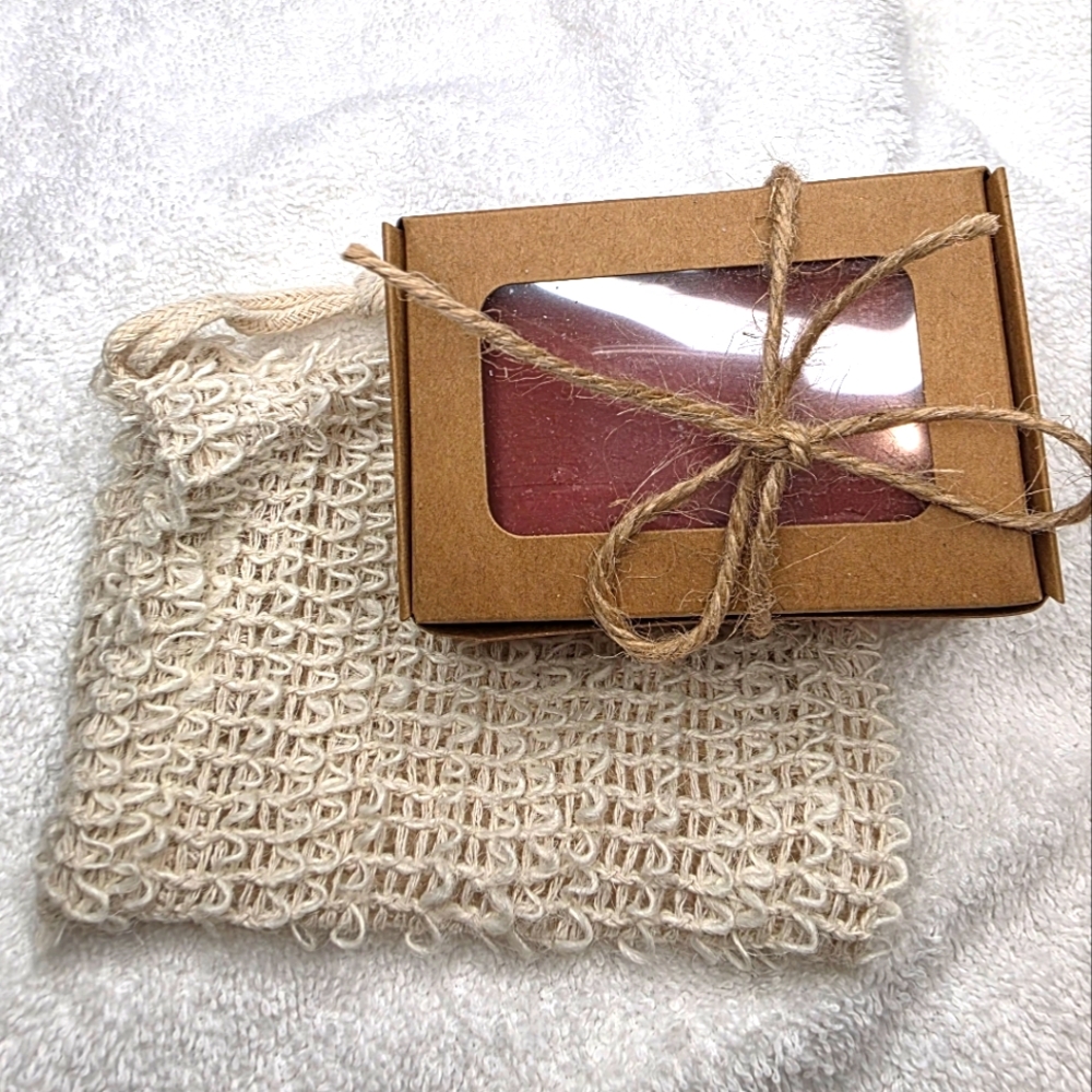 100% Natural Face Bar with Exfoliating Bag